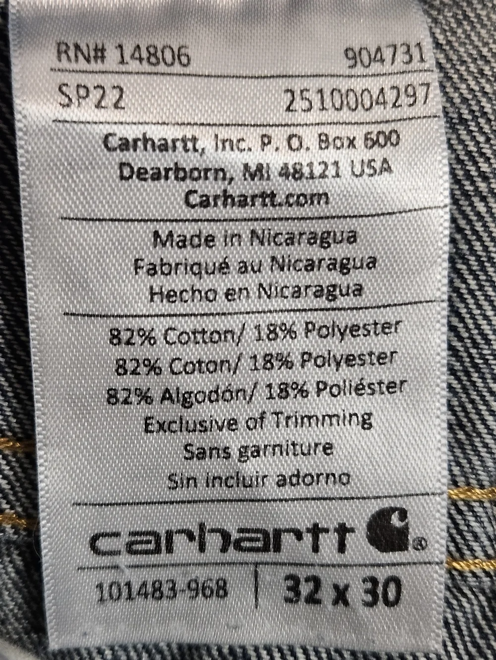 Carhartt classic straight